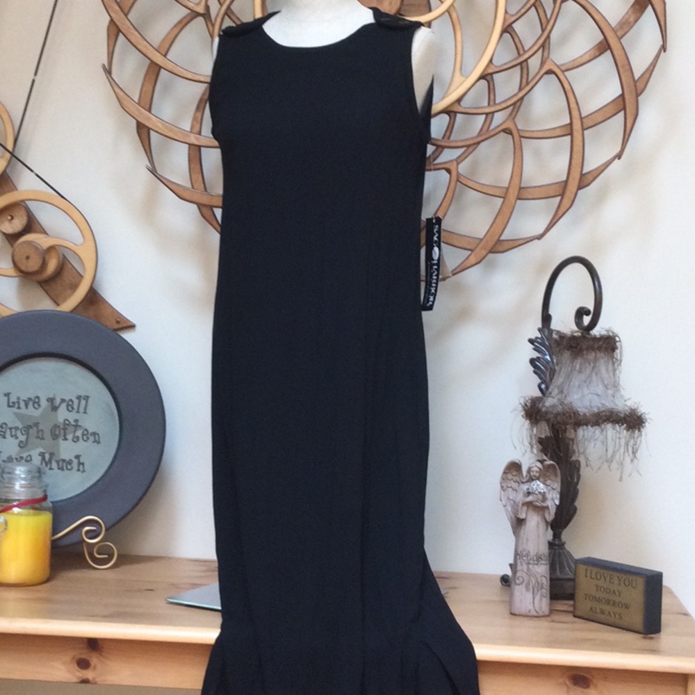 Sag Harbor NWT Black Sleeveless long length sheath light weight Sz6P